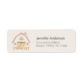 Farm Animals Meadow Friends Baby shower Adres Etiket (Voorkant)