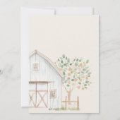 Farm Animals Meadow Friends Baby shower Uitnodigin Kaart (Achterkant)