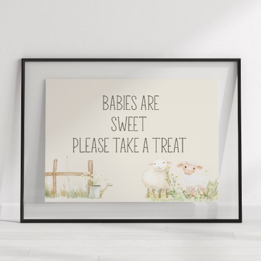 Farm Animals Meadow Friends Baby shower voorkeursb Poster