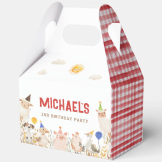 Farm Animals Party Favoriet Box Bedankdoosjes