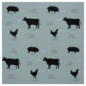 Farm Animals Pattern (Light) Stof (Swatch)