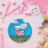 Farm Animals Pig Baby shower Papieren Bordje (Feest)