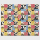 Farm Animals Quilt Pattern Cadeaupapier (Vlak)