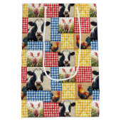 Farm Animals Quilt Pattern Medium Cadeauzakje (Achterkant)