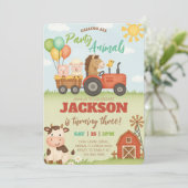 Farm Animals Ranch Kids Birthday Kaart (Staand voorkant)