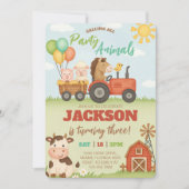 Farm Animals Ranch Kids Birthday Kaart (Voorkant)