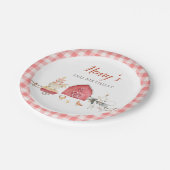 Farm Animals & Red Barn Birthday Party Paper Plate Papieren Bordje (Gekanteld)