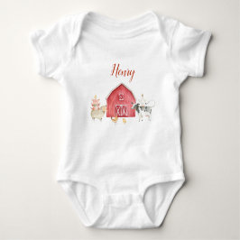 Farm Animals & Red Barn Birthday Party T-Shirt