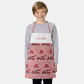 Farm Animals & Red Tractor Barnyard Girls Pattern Schort (Gedragen)