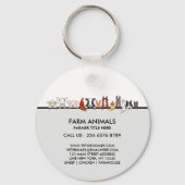 Farm Animals Sheep Chicken Cow brand gift Sleutelhanger (Achterkant)