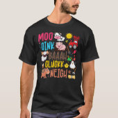 Farm Animals Sounds Oink Baa Neigh Cluck Moo Toddl T-shirt (Voorkant)