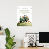 Farm Animals Tractor Birthday Welcome Sign Poster (Thuiskantoor)