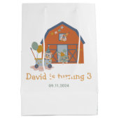 Farm Animals Verjaardagsfeest Feest Favoriet Medium Cadeauzakje (Achterkant)