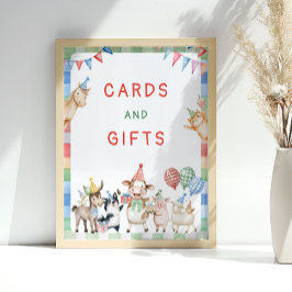 Farm Animals Verjaardagsfeest Kaarten en geschenke Poster