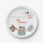 Farm Animals Verjaardagsfeest Kinder Papieren Bordje (Voorkant)