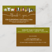 Farm Animals Veterinary Kantoor Dank u Visitekaartje (Voorkant / Achterkant)