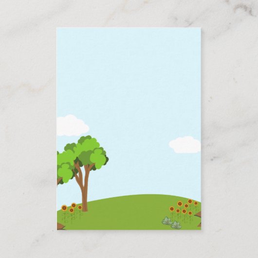 Farm Barnyard Baby Shower Informatiekaartje (Achterkant)