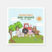 Farm Barnyard Baby Shower Servet (Voorkant)