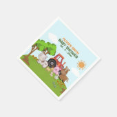 Farm Barnyard Baby Shower Servet (Hoek)