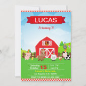 Farm birthday invitation for boy save the date (Voorkant)