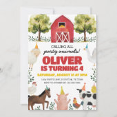 Farm Birthday Invitation Kaart (Voorkant)