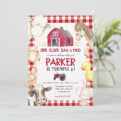 Farm Birthday Invitation Kaart (Staand voorkant)