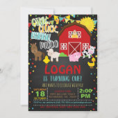 Farm Birthday Invitation Kaart (Voorkant)