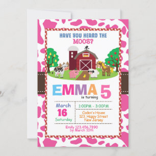 Farm Birthday Invitation Kaart