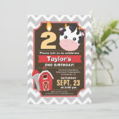 Farm Birthday Invitation Kaart (Staand voorkant)