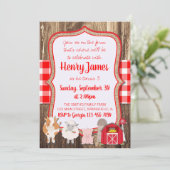 Farm Birthday Invitation Kaart (Staand voorkant)