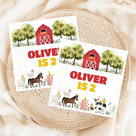 Farm Birthday Napkins Servet