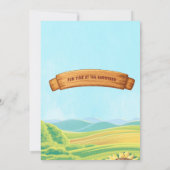 FARM BOY 3rd BIRTHDAY INVITATION THREE-I-I-I-O Kaart (Achterkant)