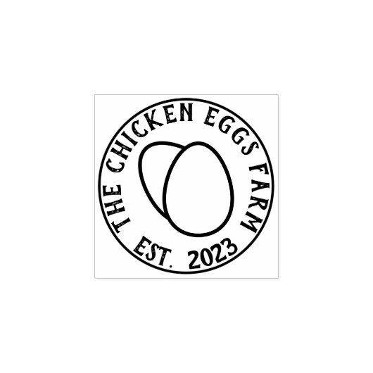Farm Chicken Fresh logo Ei Rubberstempel (Afrduk)