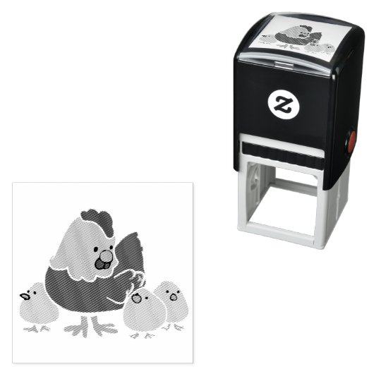 Farm Chicks Automatic Stamp Zelfinktende Stempel (In situ)