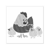 Farm Chicks Automatic Stamp Zelfinktende Stempel (Design)
