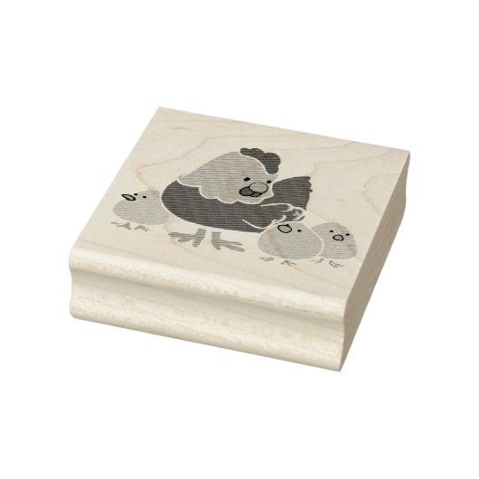 Farm Chicks Wooden Stamp Rubberstempel (Stempel)