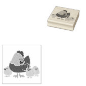 Farm Chicks Wooden Stamp Rubberstempel (Gestempeld)