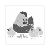Farm Chicks Wooden Stamp Rubberstempel (Afrduk)