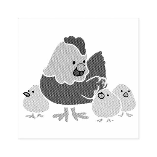 Farm Chicks Wooden Stamp Rubberstempel (Afrduk)