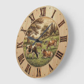 Farm Cow - Wall Clock Grote Klok (Hoek)
