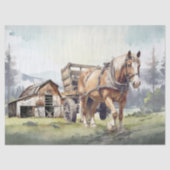 Farm Draft Horse Tissuepapier (Voorkant)