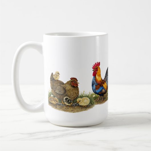 Farm Family Rooster & Hen Teapot Koffiemok (Links)