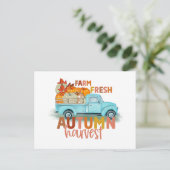 Farm Fresh Autumn Harvest Quote Feestdagenkaart (Staand voorkant)