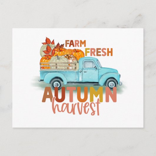 Farm Fresh Autumn Harvest Quote Feestdagenkaart (Voorkant)