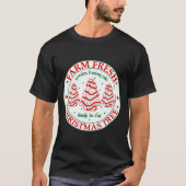Farm Fresh Christmas Tree Cakes Retro Xmas Tree Fa T-shirt (Voorkant)