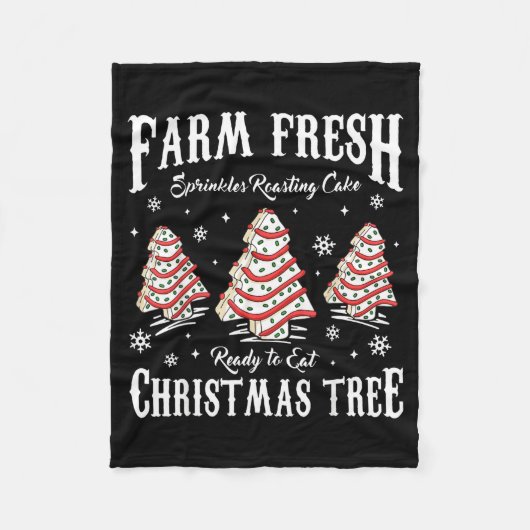 Farm Fresh Christmas Tree Xmas Debbie Cakes Family Fleece Deken (Voorkant)
