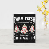 Farm Fresh Christmas Tree Xmas Debbie Cakes Family Kaart (Gele Bloem)