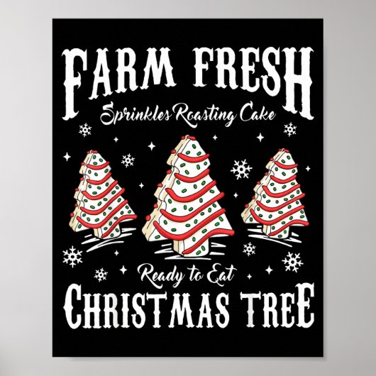 Farm Fresh Christmas Tree Xmas Debbie Cakes Family Poster (Voorkant)