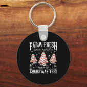 Farm Fresh Christmas Tree Xmas Debbie Cakes Family Sleutelhanger (Voorkant)