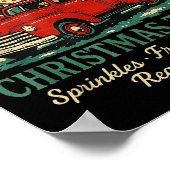 Farm Fresh Debbie Christmas Cake Retro Red Truck H Poster (Hoek)